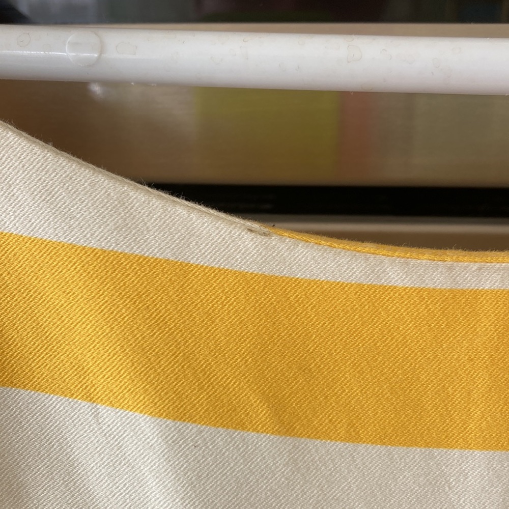 Kate Spade yellow and white striped dress with front bow accent. Size 6. - Picture 4 of 8